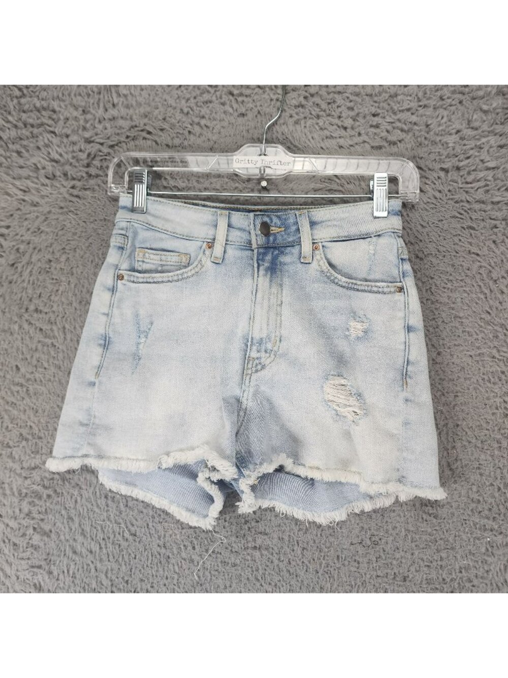 H&M Shorts Womens 2 Blue Stretch Denim Jean Jorts Cutoff